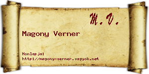 Magony Verner névjegykártya